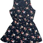 Lush Clothing LUSH Black Floral Sleeveless Shorts Romper Medium Photo 0