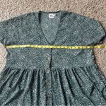 Princess Polly Drop Waist Mini Dress Size 4 Oversized Green White J7 Photo 8