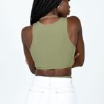 Princess Polly  Green Cutout Sleeveless Ribbed Oriana Bodysuit Womens‎ Size 4 Photo 1