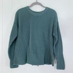 Lucky Brand  Teal Lace Up Back Pullover Sweater M Photo 0