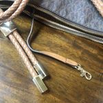 Michael Kors  Brown Logo Top Zipper Close Shoulder Bag w Braided Shoulder Strap Photo 10