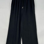 Double Take‎ Textured Ribbed elastic Waistband DrawstringWide Leg Pull Photo 0
