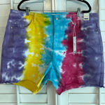 Judy Blue  High Waist‎ Tie Dye Denim Shorts Size 3X Photo 0
