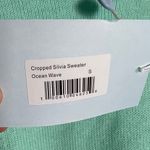 Hill House The Cropped Silvie Merino Wool Sweater in Ocean Wave Size S Photo 11