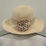 Rosette Natural Polka Dot  Hat Photo 0