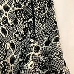 ROBBI NIKKI Mixed Print Jacquard Fit Flare Skirt Black Cream Ivory Floral Mini S Photo 4