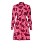 Kate Spade Bubble Dot Floral Long Sleeve Smocked Dress Pink Burgundy Sz 14 Photo 12