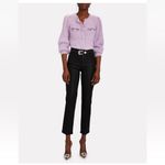 frame denim FRAME Women's Le Sylvie Coated Straight-Leg Jeans Black Noir Photo 1