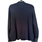 Misook  full zip jacket Black/neon green accent pointe knit S Photo 1