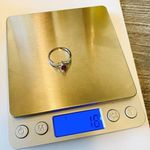 Ruby Women’s .75ct Marquise Cut Synthetic  Ring 10k White Gold Diamond Accents 7 Photo 6