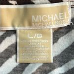 Vintage Y2K Michael Kors Blouse Large Baby Doll Empire Waist USA Zebra Hobo Brown Photo 5