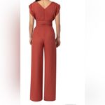 FKSP Rosé" Rust Wrap Linen Jumpsuit with side pockets Size Small. A18 Brown Photo 3