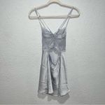 Free People  Ready Now Cross Back Lace Mini Slip Dress Photo 7