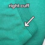 Vintage 80s Sears Teal Henley Long Sleeve Knit Top Large Green Photo 7