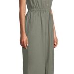 a.n.a  olive green linen blend jumpsuit M Photo 2