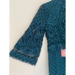 NWT Ivy City Co Lacey Dress Emerald Modest Church Green Tiered Large Fitted Photo 5