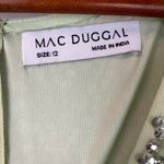 Mac Duggal Sage Green Sequined Butterfly Sleeve High Low Gown Size 12 93681 Photo 6