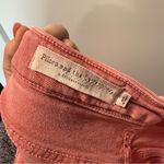 Pilcro and the Letterpress Anthropologie  High-Rise Slim Pink Distressed Straight Photo 5