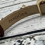 Pandora Double Oblong 18K Gold Plated Watch with Brown Leather Strap - 812019LG Photo 8