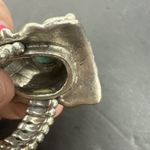 Vintage Turquoise Silver Tone Stretch Ring Big Comfortable Ring Photo 9