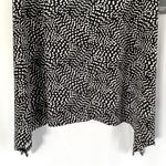 Alfani New Dot Print V-Neck Shark Bite Hem Tunic Tank Top Black White Photo 5