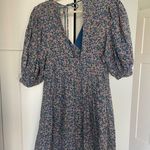 NWT Mirth Blue Floral Dress Caftan Perth Backless Short Blueberry Print Photo 6