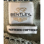 Vintage 90s Short Sleeve Sweater Womens Size M Floral Applique Buttons Embroider Green Size M Photo 1