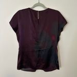 Elie Tahari purple, black & white silk sleeveless top size S Photo 12