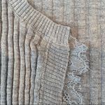 Anthropologie  Knitted and Knotted Ribbed Lace Front Cardigan. Size Small. EUC Photo 3