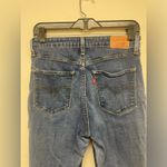 Levi's Levi’s 721 Skinny Jean Medium Blue Frayed bottom Jeans SZ 30 Photo 4
