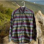 Vtg INCHARGE Aztec Southwest Western Button Shirt 100%‎ Cotton Mens Size S Small Photo 1