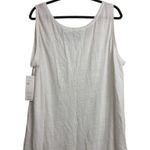 Eileen Fisher NWT White Organic Linen Jersey U Neck Long Sleeveless Tank Size 3X Photo 1