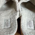 Crocs Sarah Suede Women Clog Heels Sz 9 Brown Faux Fur Lined Mules Shoes 203414 Photo 9