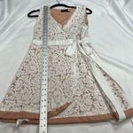 DO+BE White Lace Tan Sleeveless Dress Photo 4