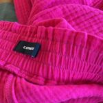 EXPRESS NWT Vibrant Pink Pull On Elastic Waist Cotton Gauze Wide-Leg Pant Photo 5