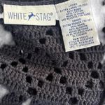 White Stag Y2K VINTAGE BLACK CROCHET KNIT LACE SHEER COVER UP DRESS X LARGE EUC Photo 6