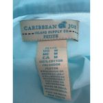 Caribbean Joe Blouse Size M Aqua Blue SemiSheer Lightweight Coastal Beach Jewels Photo 6