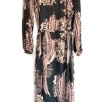 Free People  Womens Long Sleeve Plunge Neckline Double Slit Maxi Dress Size XS Photo 3