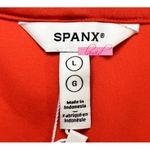 Spanx  AirEssentials Pique Polo Tank Dress Poppy Orange White Preppy Tennis Mini Photo 8