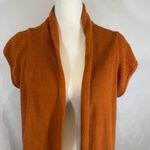 Willi Smith  burnt orange fringe cardigan sweater size medium Photo 1
