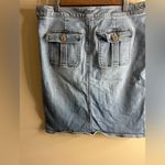 Lands' End Premium Denim pencil skirt size 10 Blue Photo 5