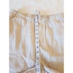 Mango MNG Womens Sz Small Pants High Rise Minimalist Beige Drawstring 100% Linen Photo 9