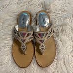 Sam Edelman Sandals size 9.5 excellent condition see pictures color silver/cream Photo 0