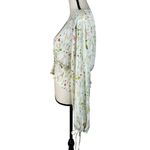 H&M X-Large Cropped Top Floral Deep V-Neck Smocked Waist Long Balloon Sleeves Photo 4