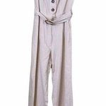 Japna  Linen Cotton Light Oatmeal Jumpsuit Size XS Photo 0