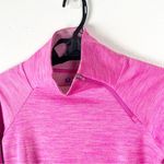 IBKUL Pink Asymmetrical Side Pockets Quarter Zip Pullover, Size Small Photo 4