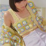 NWT Alemais Petra Colorful Crochet Crop Top Alemais Size 10 (medium) Yellow Photo 0