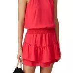 Krisa NWT  Revolve Smocked Waist Cami Mini Dress Pink Tier Size Medium Photo 2
