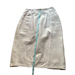 Erez Women's light pink Leather Pencil Skirt Size 6 Knee Length Business White Photo 7