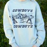 Brandy Melville John Galt Rare Cowboys Cozy Warm Pullover Sweatshirt Matcha Green Womens Photo 0